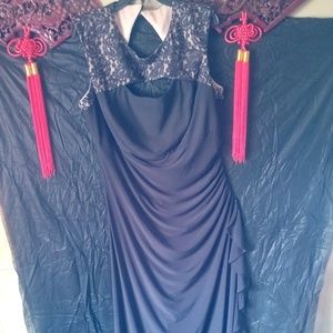 Evening long black dress